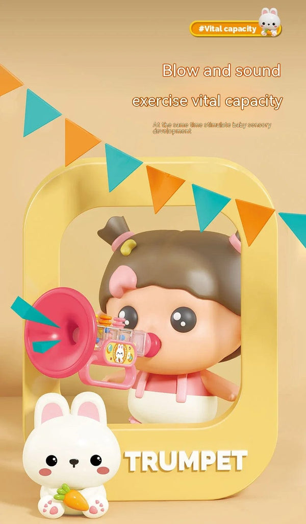 Planet Gates Little Rabbit Horn Children's Toy, Baby Will Blow Cartoon Harmonica Whistle Musical Instrument
