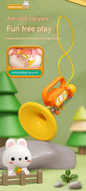 Planet Gates Little Rabbit Horn Children's Toy, Baby Will Blow Cartoon Harmonica Whistle Musical Instrument