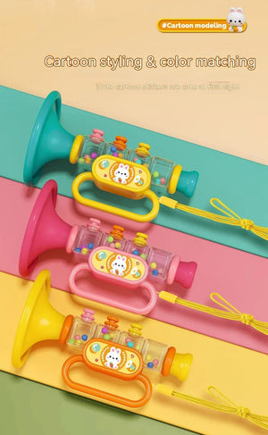 Planet Gates Little Rabbit Horn Children's Toy, Baby Will Blow Cartoon Harmonica Whistle Musical Instrument