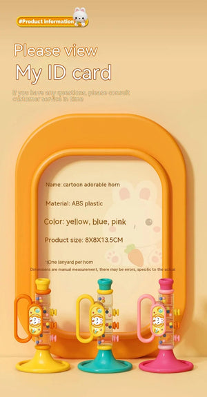 Planet Gates Little Rabbit Horn Children's Toy, Baby Will Blow Cartoon Harmonica Whistle Musical Instrument