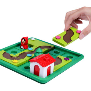 Planet Gates Little Red Riding Hood Smart Hide&Seek Board Games With Solution Skill-Building Puzzle Logic Game Training Toy for Children