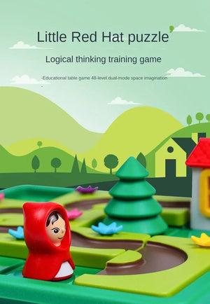 Planet Gates Little Red Riding Hood Smart Hide&Seek Board Games With Solution Skill-Building Puzzle Logic Game Training Toy for Children