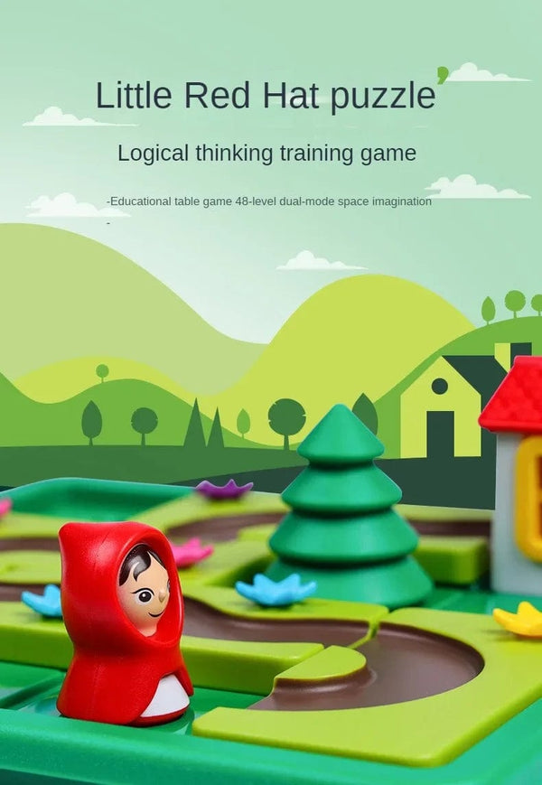 Planet Gates Little Red Riding Hood Smart Hide&Seek Board Games With Solution Skill-Building Puzzle Logic Game Training Toy for Children