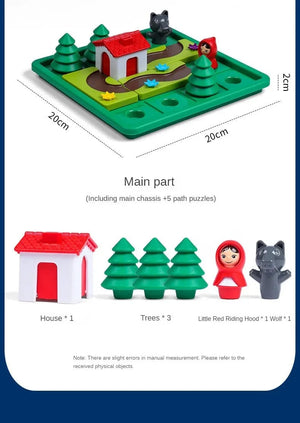 Planet Gates Little Red Riding Hood Smart Hide&Seek Board Games With Solution Skill-Building Puzzle Logic Game Training Toy for Children