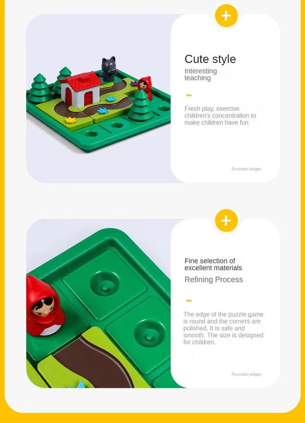 Planet Gates Little Red Riding Hood Smart Hide&Seek Board Games With Solution Skill-Building Puzzle Logic Game Training Toy for Children