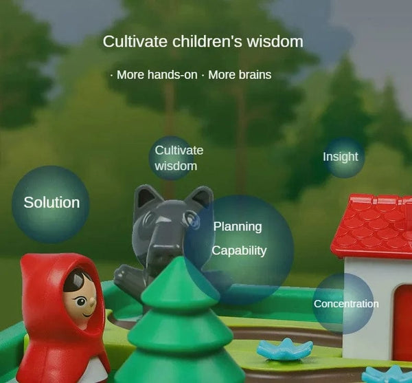 Planet Gates Little Red Riding Hood Smart Hide&Seek Board Games With Solution Skill-Building Puzzle Logic Game Training Toy for Children