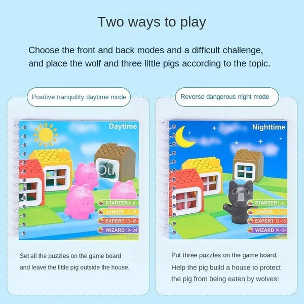 Planet Gates Little Red Riding Hood Smart Hide&Seek Montessori Board Games With Solution Skill-Building Puzzle Game Toy Children Gift
