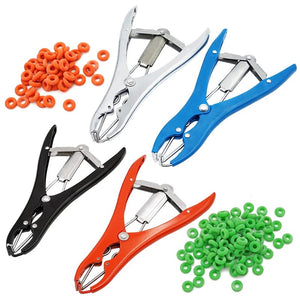Planet Gates Livestock Tail Removal Pigs Sheep Broken Tail Castration Plier and Particulate Rubber Rings Castration Device Veterinary Supplie