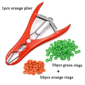 Planet Gates Livestock Tail Removal Pigs Sheep Broken Tail Castration Plier and Particulate Rubber Rings Castration Device Veterinary Supplie