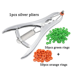 Planet Gates Livestock Tail Removal Pigs Sheep Broken Tail Castration Plier and Particulate Rubber Rings Castration Device Veterinary Supplie