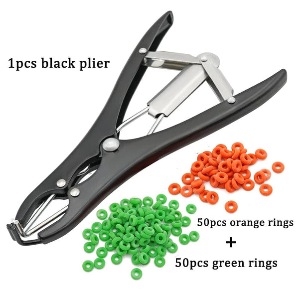 Planet Gates Livestock Tail Removal Pigs Sheep Broken Tail Castration Plier and Particulate Rubber Rings Castration Device Veterinary Supplie