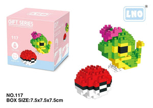 Planet Gates LNO-117 / with box Pokemon Small Blocks Nanoblock Charizard Kyogre Groudon Rayquaza Model Education Graphics Toys for Kids Birthday Gift Toys