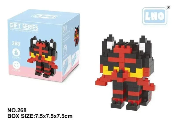 Planet Gates LNO-268 / with box Pokemon Small Blocks Nanoblock Charizard Kyogre Groudon Rayquaza Model Education Graphics Toys for Kids Birthday Gift Toys