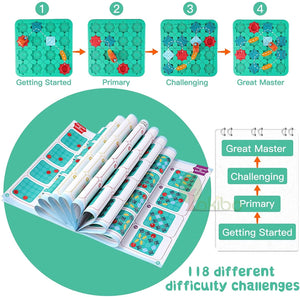 Planet Gates Logic Board Game for Kids Marble Run Blocks Puzzle Car Track Toy Race Car Rail Blocks Track Rail Building and Construction Game