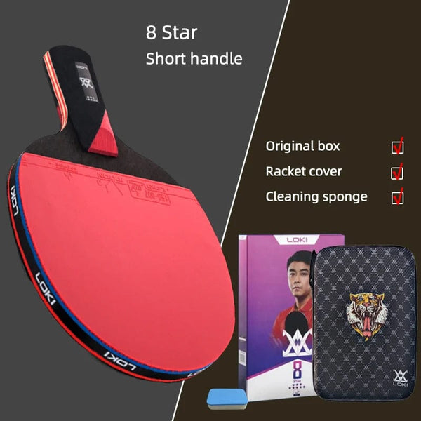 Planet Gates Loki E-Series Table Tennis Racket Professional Carbon Blade Ping Pong Racket Paddle High Elastic Rubber