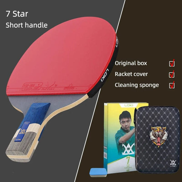 Planet Gates Loki E-Series Table Tennis Racket Professional Carbon Blade Ping Pong Racket Paddle High Elastic Rubber