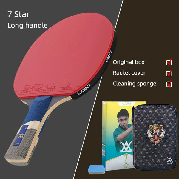 Planet Gates Loki E-Series Table Tennis Racket Professional Carbon Blade Ping Pong Racket Paddle High Elastic Rubber