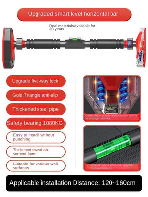 Planet Gates Long 120-160CM 2023 New Anti Drop Indoor Horizontal Bar Home No Punching Wall-mounted Pull Up Bar Corridor Fitness Horizontal Bar