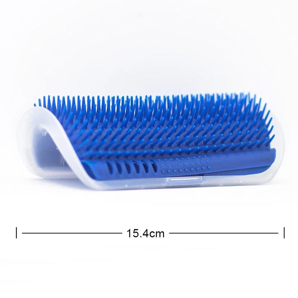 Planet Gates Long Blue Pet Brush Comb Play Cat Toy Softer Cat Self Groomer Massage Comb with Catnip Cat Face Scratcher for Kitten Puppy Cat Accessories