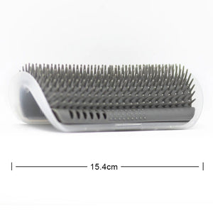 Planet Gates Long elegant grey Pet Brush Comb Play Cat Toy Softer Cat Self Groomer Massage Comb with Catnip Cat Face Scratcher for Kitten Puppy Cat Accessories