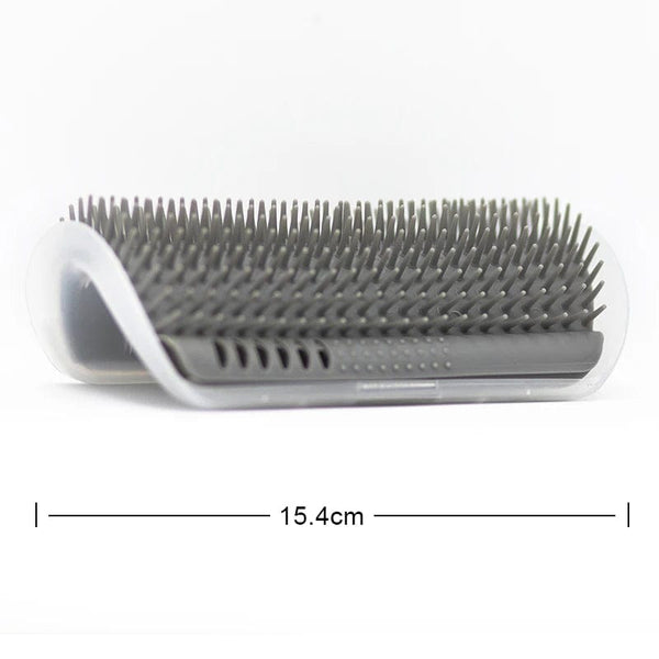 Planet Gates Long elegant grey Pet Brush Comb Play Cat Toy Softer Cat Self Groomer Massage Comb with Catnip Cat Face Scratcher for Kitten Puppy Cat Accessories