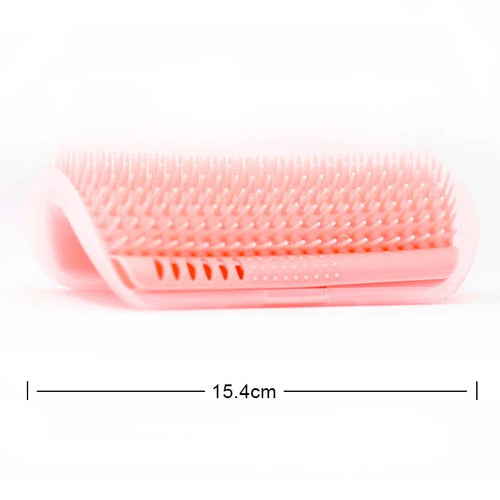 Planet Gates Long PinK Pet Brush Comb Play Cat Toy Softer Cat Self Groomer Massage Comb with Catnip Cat Face Scratcher for Kitten Puppy Cat Accessories