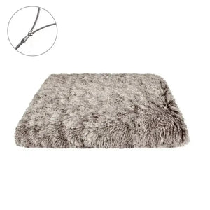 Planet Gates Long Plush Dog Bed with Non-slip Bottom Orthopedic Foam Dog Bed Removable Cover for Large Medium Small Dogs Machine Washable