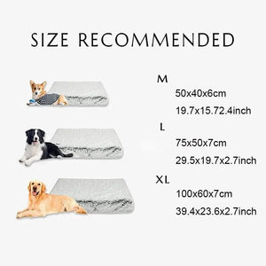 Planet Gates Long Plush Dog Bed with Non-slip Bottom Orthopedic Foam Dog Bed Removable Cover for Large Medium Small Dogs Machine Washable
