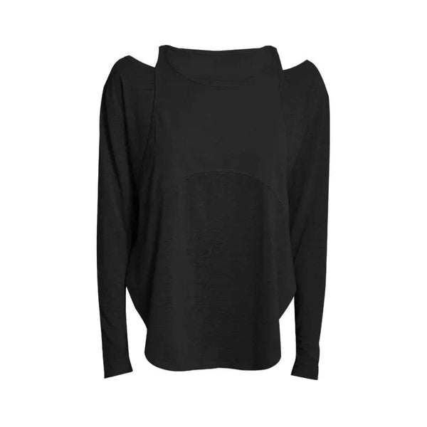 Planet Gates Long Sleeve Yoga Shirts for Women Loose Sports Tee Crop Top Sports Top Women Sportswear Gym Fitness Wear Clothing Workout Female