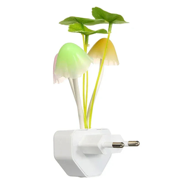 Planet Gates Lotus Leaf EU Plug Floral Sensor LED abajur infantil European Plug Dreambed Illumination Mushroom Night Light Home Decor Romantic