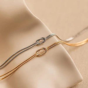 Planet Gates Love Knot Couple Bracelets 14K Real Gold Plated Stainless Steel Bracelets for Women Adjustable Gifts for Couples Dainty Fashion