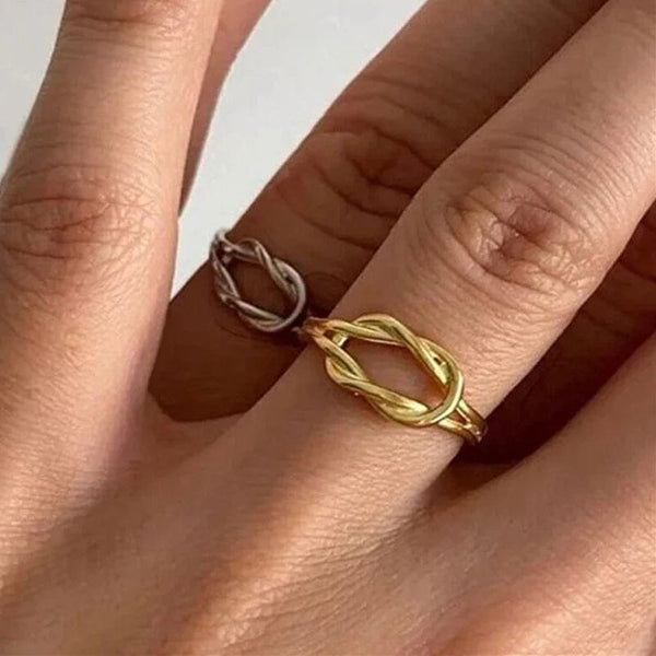 Planet Gates Love Knot Couple Bracelets 14K Real Gold Plated Stainless Steel Bracelets for Women Adjustable Gifts for Couples Dainty Fashion