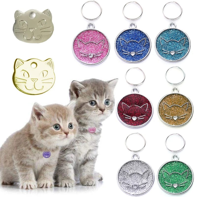 Planet Gates Lovely Personalized Pet Collar Free Engraved Name Tel ID Tags Customized Pet Necklace Pendant for Cats Dog Tag kitten Accessory