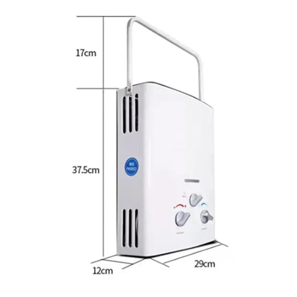 Planet Gates LPG Propane Gas Tankless Water Heater 6L Outdoor Camping Instant Bath With Shower Head Hot Water Heater Boiler Car Truck Tent