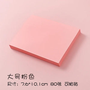 Planet Gates Lpink-Big 100Sheets/set Morandi Sticky Notes Pads Stationery Paper Stickers Memo Posted It Notepad Notebook School Office Accessories