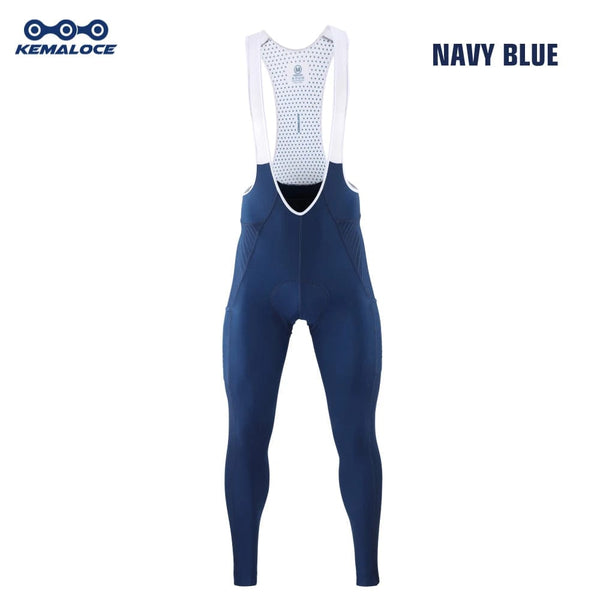 Planet Gates LS-GREY / XL KEMALOCE Men Cycling Pants Summer&Autumn Quick Dry Blue/Black/Grey Gel Pad MTB Bike Bib Pants High End Breathable Long Tights