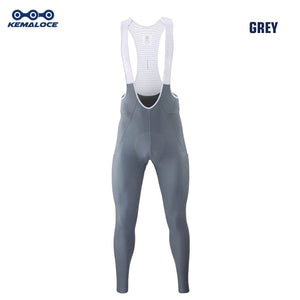 Planet Gates LS-GREY / XL KEMALOCE Men Cycling Pants Summer&Autumn Quick Dry Blue/Black/Grey Gel Pad MTB Bike Bib Pants High End Breathable Long Tights