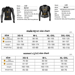 Planet Gates LS2 Original Motorcycle Soft Armor Jacket Summer Breathable X-Armor Motorbike Jacket Men Women Motocross Riding Clothing Jacket