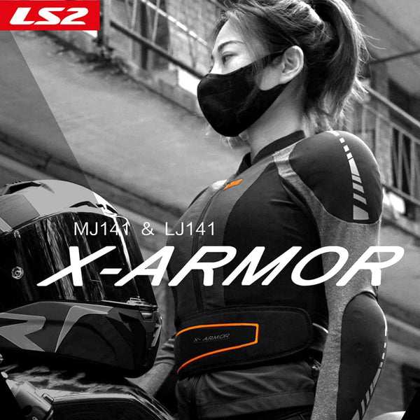 Planet Gates LS2 Original Motorcycle Soft Armor Jacket Summer Breathable X-Armor Motorbike Jacket Men Women Motocross Riding Clothing Jacket