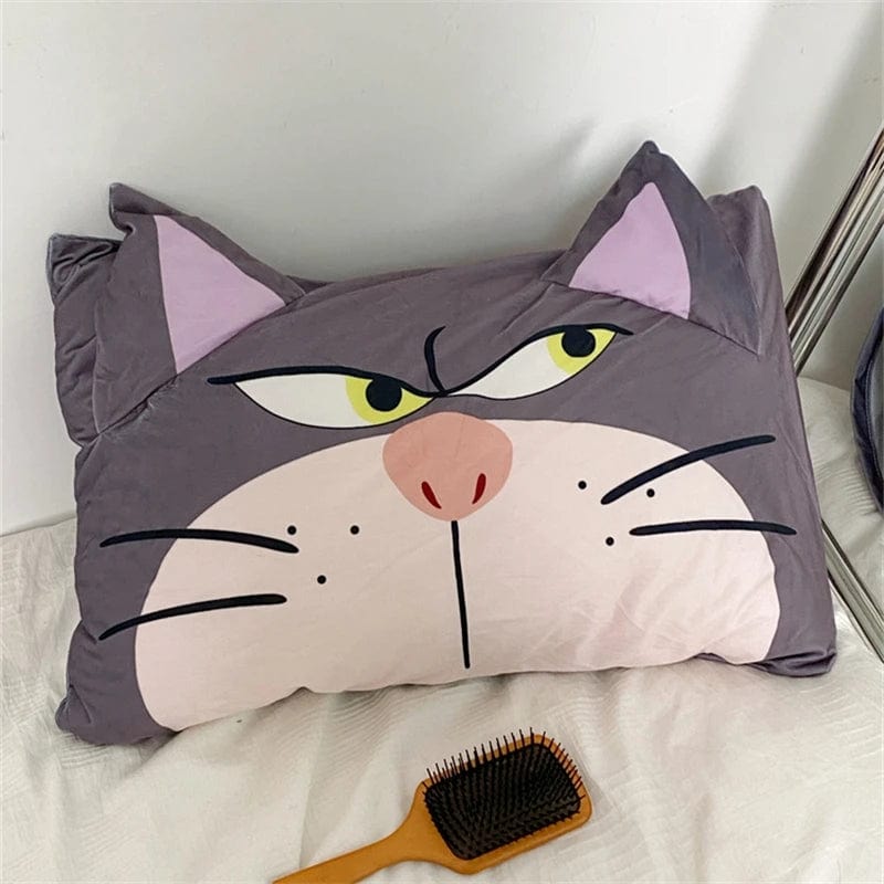 Planet Gates Lucifer Cat / 45x65cm Disney Lucifer Cat Pillowcase Lovely Lucifer Cat Pillow Cover Cute Anime Grey Cat Pillowcase Bed Home Decor Gifts Girl