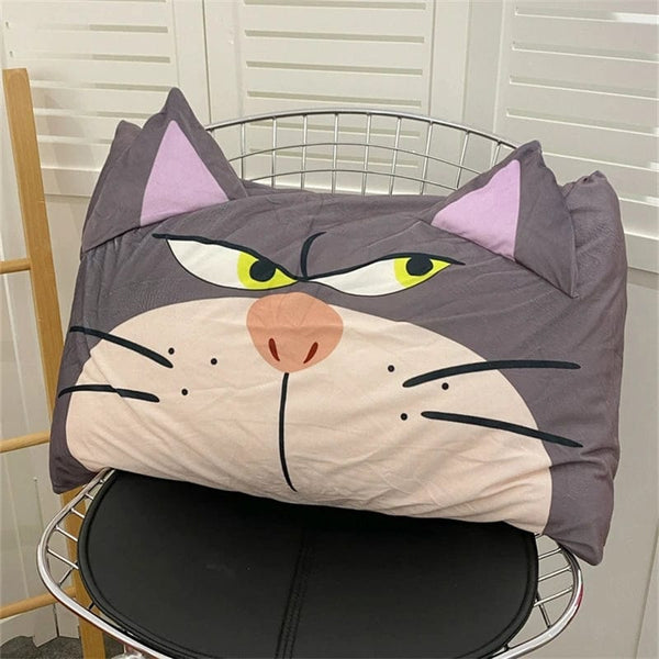 Planet Gates Lucifer Cat / 45x65cm Disney Lucifer Cat Pillowcase Lovely Lucifer Cat Pillow Cover Cute Anime Grey Cat Pillowcase Bed Home Decor Gifts Girl