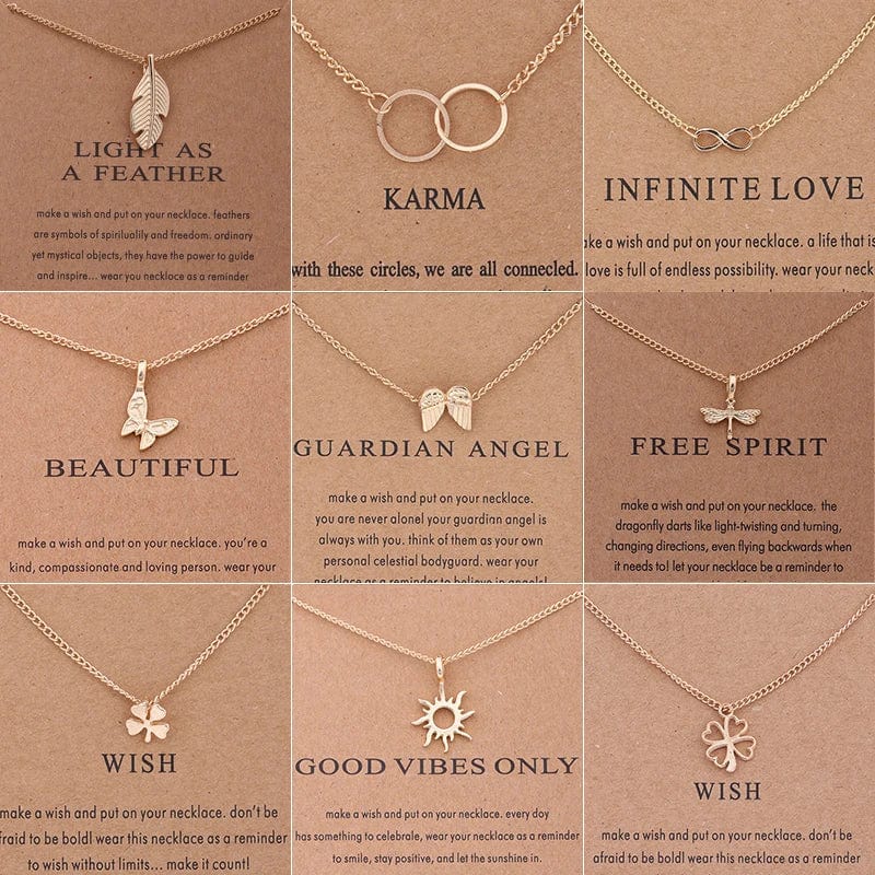 Planet Gates Lucky Horseshoe New Trendy Alloy Cute Elegant Sun Love Star Leaves Clover Unicorn Luck Pendant Necklaces for Women Fashion Accessories Jewelry