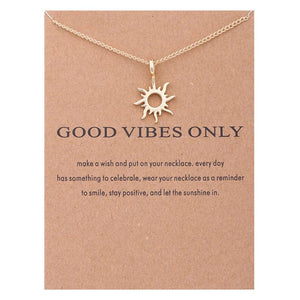 Planet Gates Lucky Horseshoe New Trendy Alloy Cute Elegant Sun Love Star Leaves Clover Unicorn Luck Pendant Necklaces for Women Fashion Accessories Jewelry