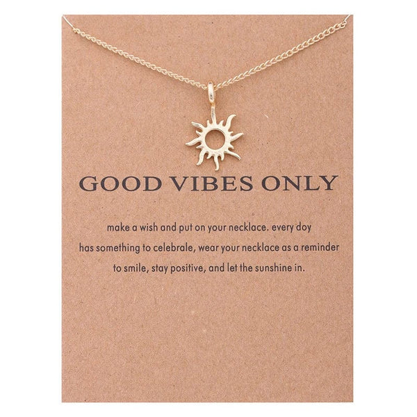 Planet Gates Lucky Horseshoe New Trendy Alloy Cute Elegant Sun Love Star Leaves Clover Unicorn Luck Pendant Necklaces for Women Fashion Accessories Jewelry