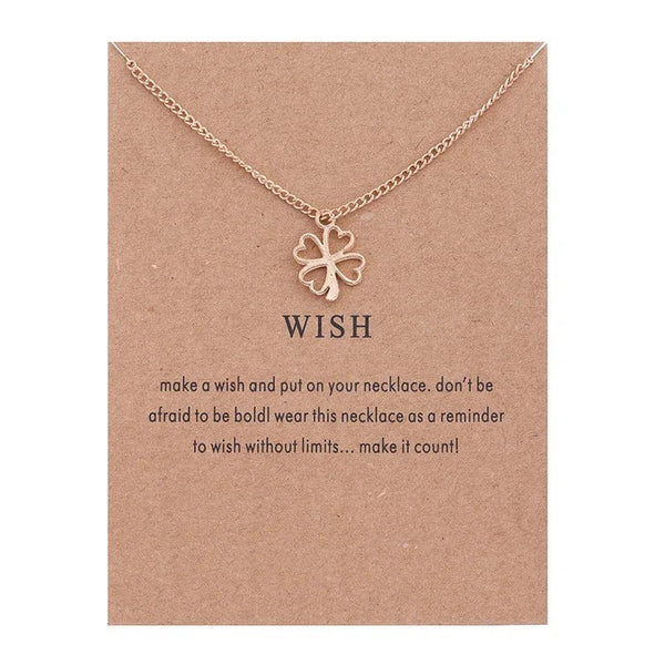 Planet Gates Lucky Horseshoe New Trendy Alloy Cute Elegant Sun Love Star Leaves Clover Unicorn Luck Pendant Necklaces for Women Fashion Accessories Jewelry