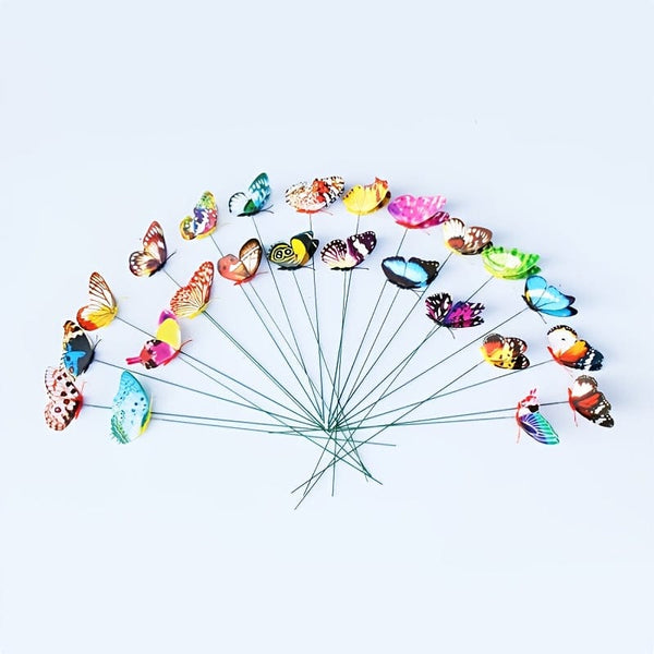 Planet Gates Luminous 10CM Stakes 10pcs Glow in the Dark Garden Beauty: 10pcs Luminous Butterfly Stakes for Outdoor Decor