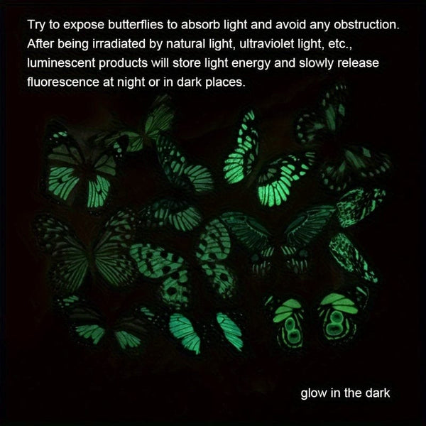 Planet Gates Luminous 10CM Stakes 10pcs Glow in the Dark Garden Beauty: 10pcs Luminous Butterfly Stakes for Outdoor Decor