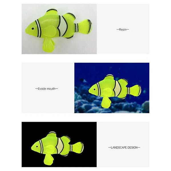Planet Gates Luminous Artificial Simulation Goldfish Silicone Floating Fake Fish For Aquarium Fish Tank Decoration Fishbowl Ornaments Decor