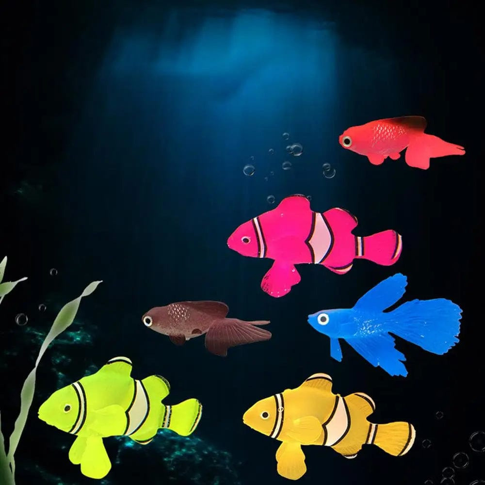 Planet Gates Luminous Artificial Simulation Goldfish Silicone Floating Fake Fish For Aquarium Fish Tank Decoration Fishbowl Ornaments Decor
