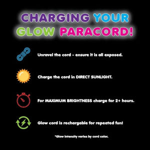 Planet Gates Luminous Paracord Rope 550 9 Strands 4mm Nylon Parachute Outdoor Camping Lanyard Tent Cord Survival EDC Glow Bundle